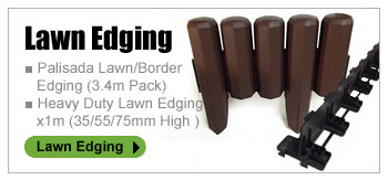 LAWN EDGING ■ Palisada Lawn/Border Edging (3.4m Pack) ■ Heavy Duty Lawn Edging x1m (35/55/75mm High )