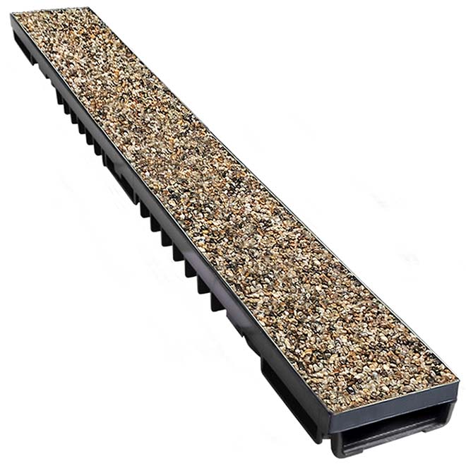 Low Profile Drainage Channel x 1m A15 Porous Composite Pea Gravel Cover
