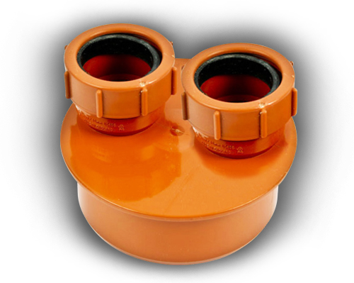 110mm Double Waste Adaptor 32mm & 32mm