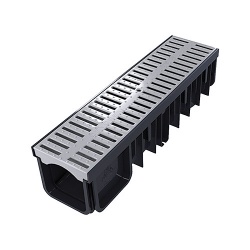 XDrain 130/120 A15 Drainage Channel x 500mm Long Grey Grate