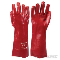 Red PVC Gauntlets (pair) One Size