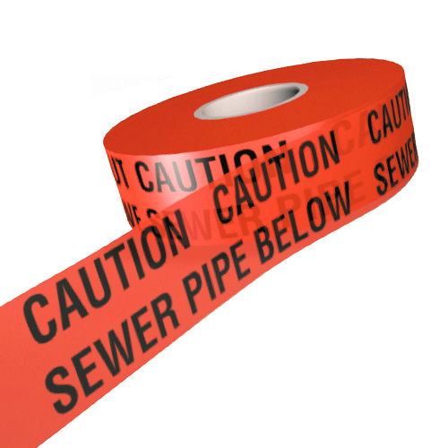 Sewer Marker Tape x 365m www.landscapeplastics.co.uk