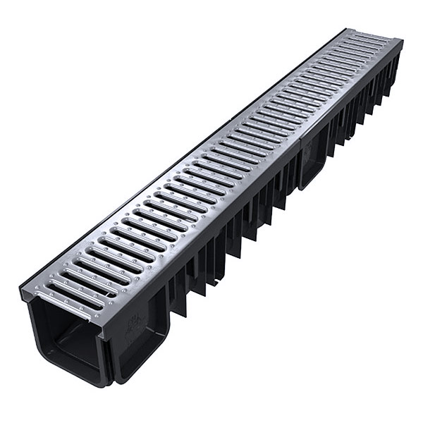 XDrain 130/120 Driveway Drainage x 1m Galvanised Grate www.landscapeplastics.co.uk