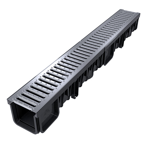 XDrain 130/120 B125 Driveway Drainage x 1m Stainless Steel Grate www
